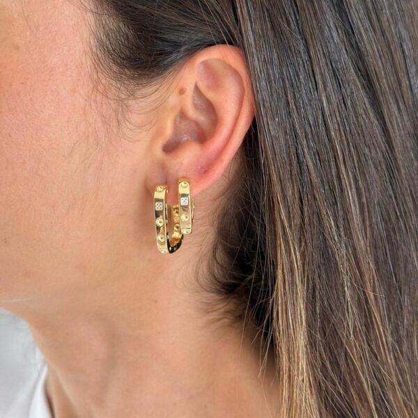 Argola diva dourado G - Imagem 4