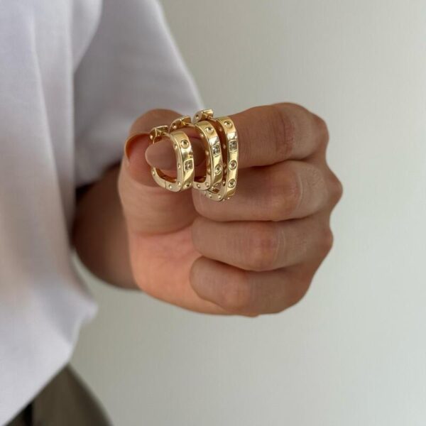 Argola diva dourado P - Imagem 2