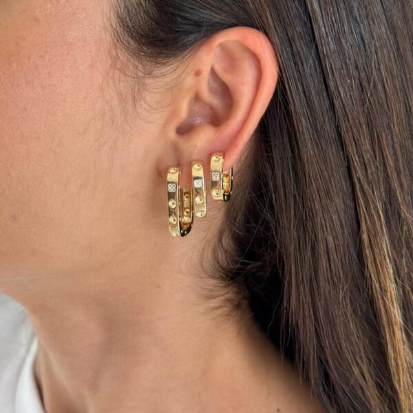 Argola diva dourado P - Imagem 4