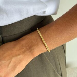 Bracelete ondulado dourado
