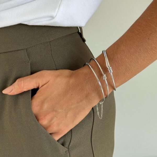 Bracelete prata nó - Imagem 3