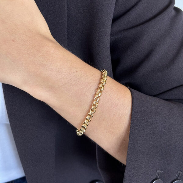 Pulseira elo fecho de bóia dourada - Imagem 2