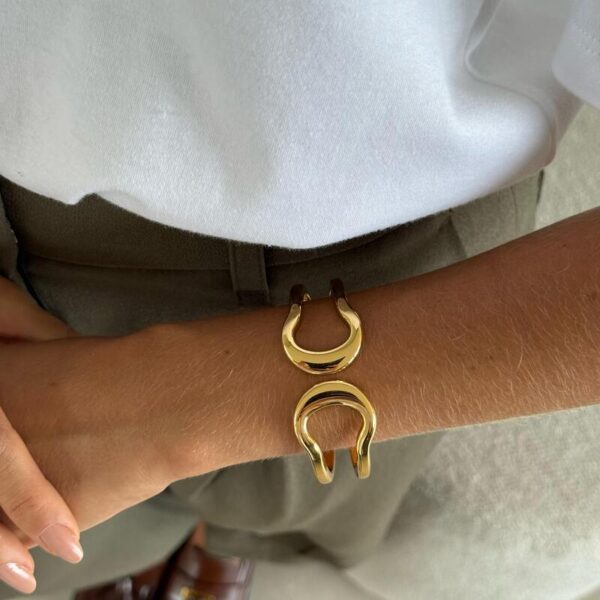 Bracelete Maxi vazado dourado - Imagem 2