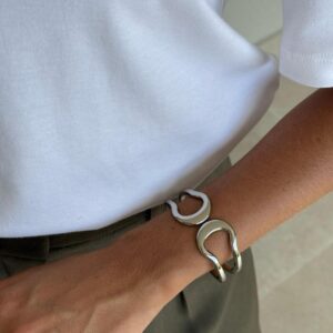 Bracelete maxi vazado prata