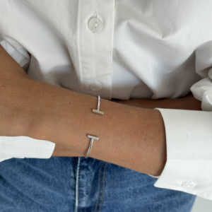 Bracelete tiffany fino prata
