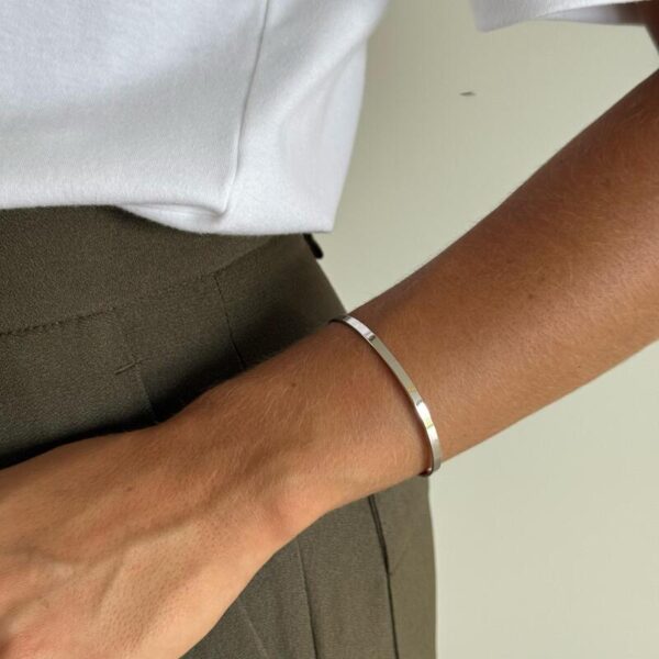 Bracelete liso prata 2,5mm