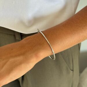Bracelete trava de segurança 2mm prata