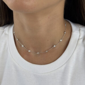 Colar choker prata 925