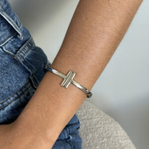 Bracelete tiffany grossa prata