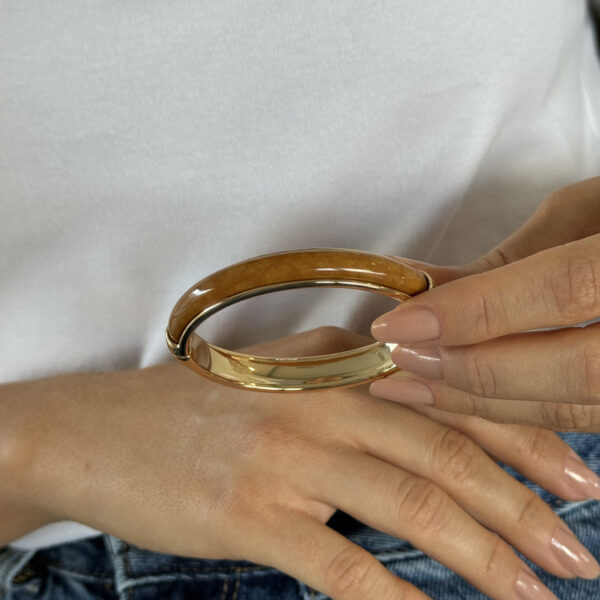 Bracelete esmaltado mescla marrom - Imagem 2