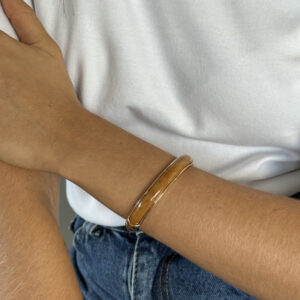 Bracelete esmaltado mescla marrom