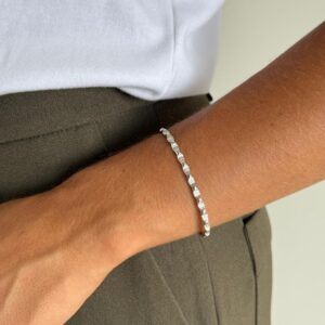 Bracelete ondulado prata