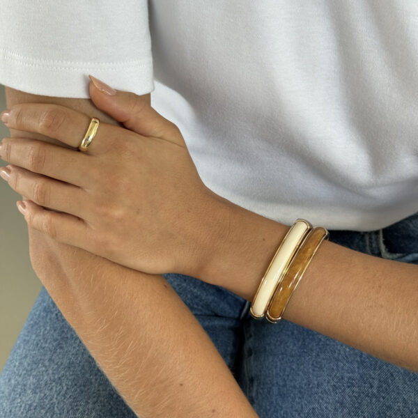 Bracelete esmaltado off white - Imagem 4