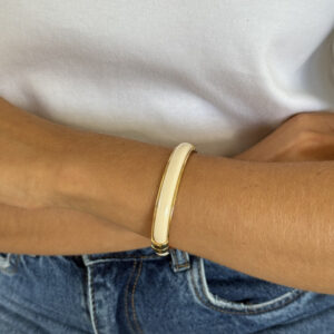 Bracelete esmaltado off white