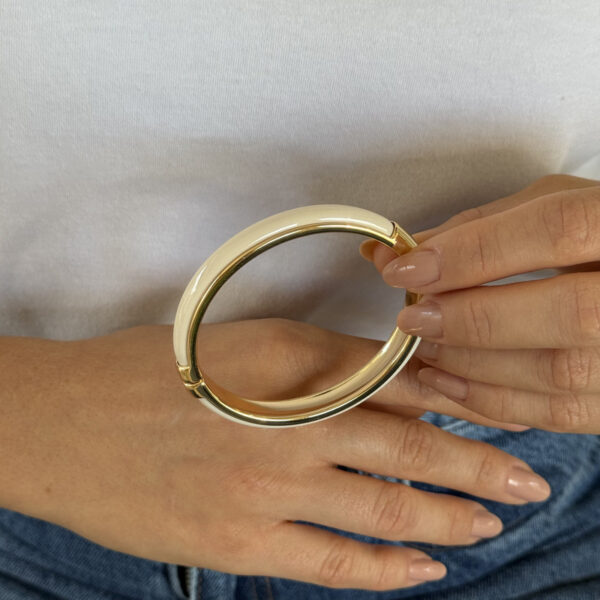 Bracelete esmaltado off white - Imagem 3