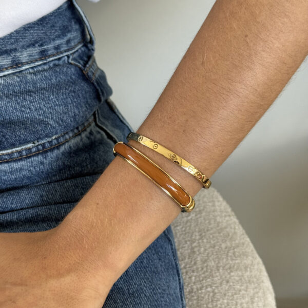 Bracelete esmaltado caramelo - Imagem 2