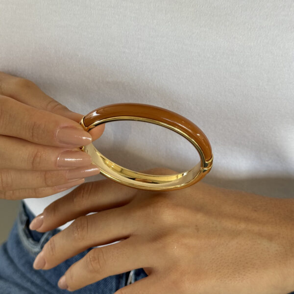 Bracelete esmaltado caramelo - Imagem 3
