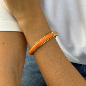 Bracelete esmaltado laranja