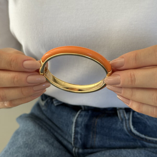 Bracelete esmaltado laranja - Imagem 2