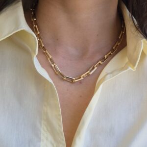 Colar elos grandes dourado
